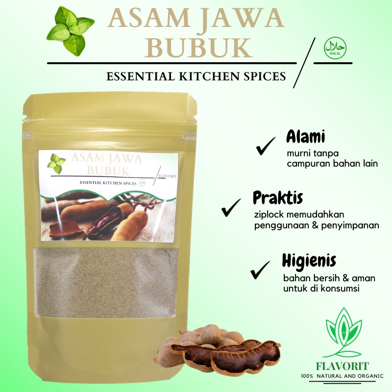 

Bumbu Asam Jawa Bubuk Rempah Penyedap Rasa Organik Bahan Makanan Pokok Dapur Murni Asli Murah