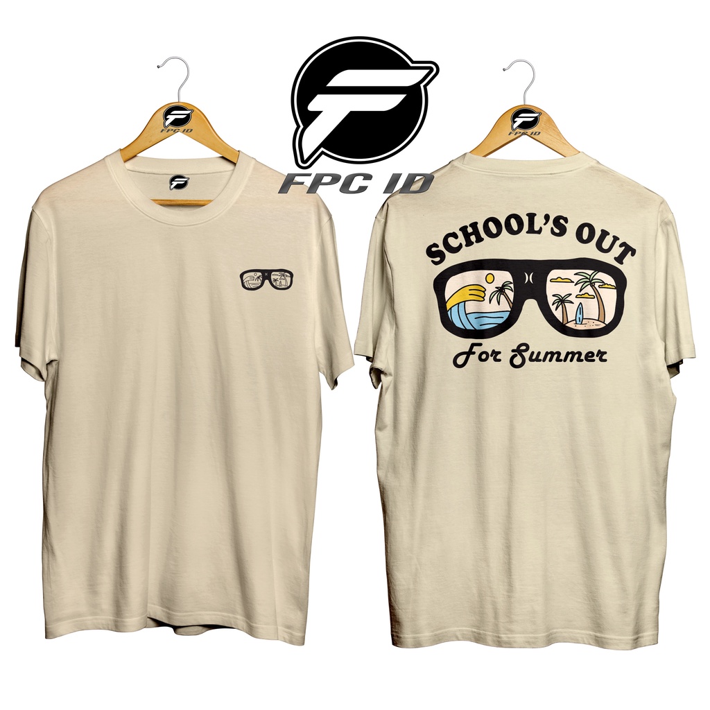 Kaos Surfing For Summer Schools Out Cotton Combed 30s Premium