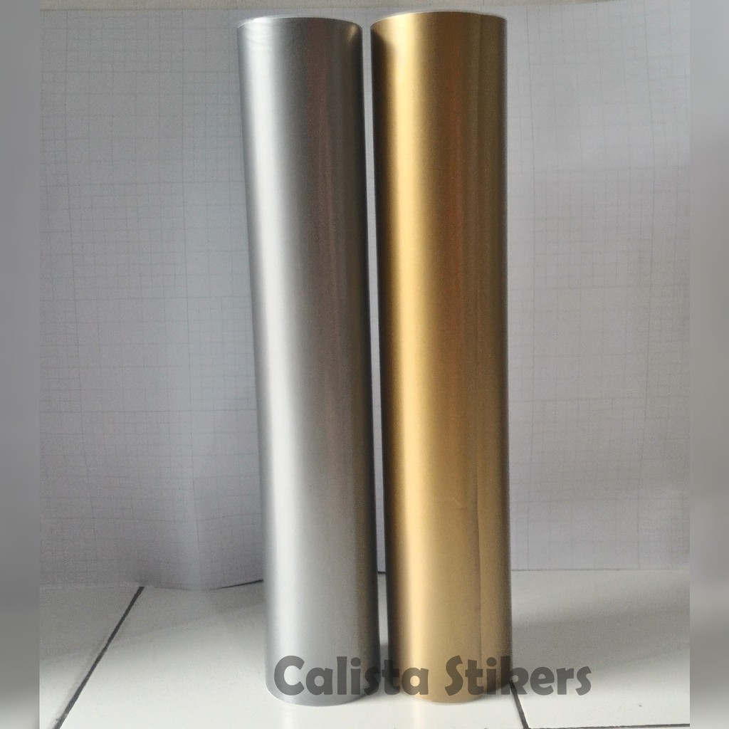 stiker Skotlet warna silver glossy dan gold (kuning emas) glossy,,, lebar atau tinggi stikernya 45cm