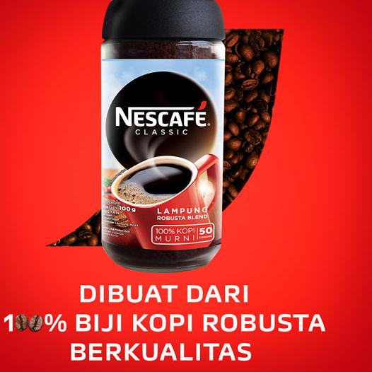 

Menarik ✾ NESCAFE Classic Kopi Instan Kopi Hitam 100g Jar''