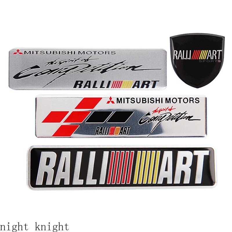 Stiker Emblem Logo Night Knight Bahan Metal Untuk Bagasi Belakang Mobil Mitsubishi Asx Galant Outlander Evo