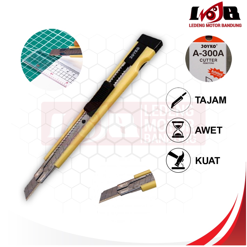 

Joyko Cutter Kecil A300 Autolock Alat Potong Kertas Pisau Cuter Kater Serbaguna