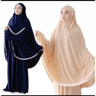 mukena jumbo hyget amplop polos renda premium by dn collection001