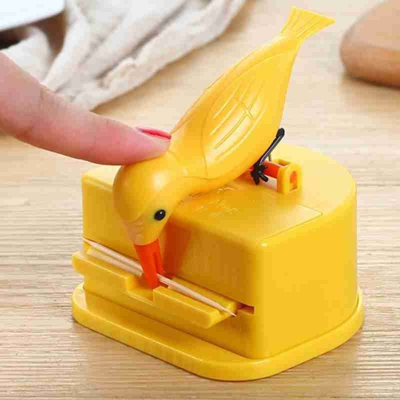 UMI ZHI NENG Kotak Dispenser Tusuk Gigi Model Burung - AKZ5329A - Yellow