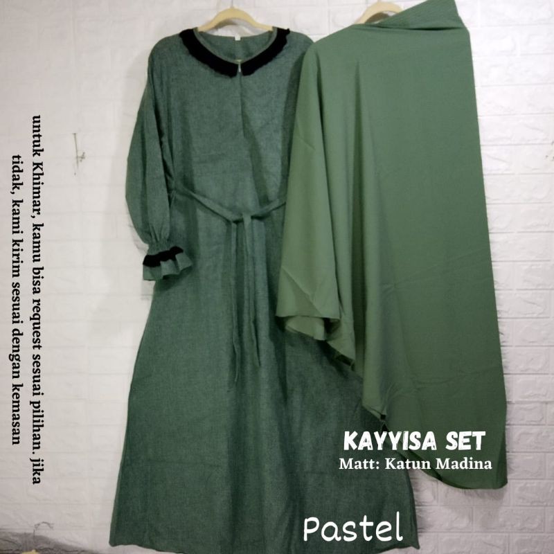 Gamis set kayyisa / Gamis set katun madina / gamis set syar'i / gamis set murah