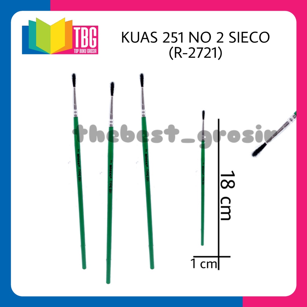 

1 PCS KUAS 251 NO 2 SIECO / KUAS LUKIS / BRUSH / PAINT BRUSH (R-2721)