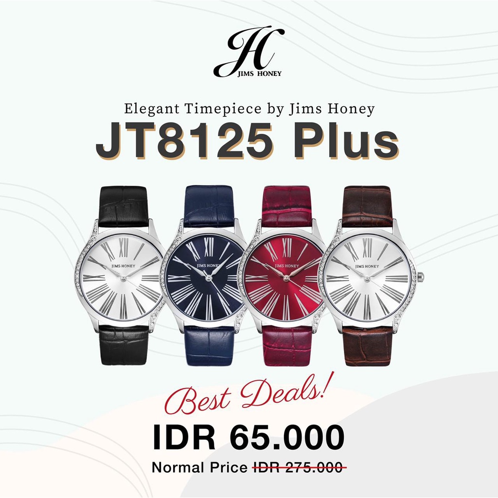 JIMS HONEY JT 8125 PLUS JAM TANGAN WANITA JIMSHONEY KULIT JH