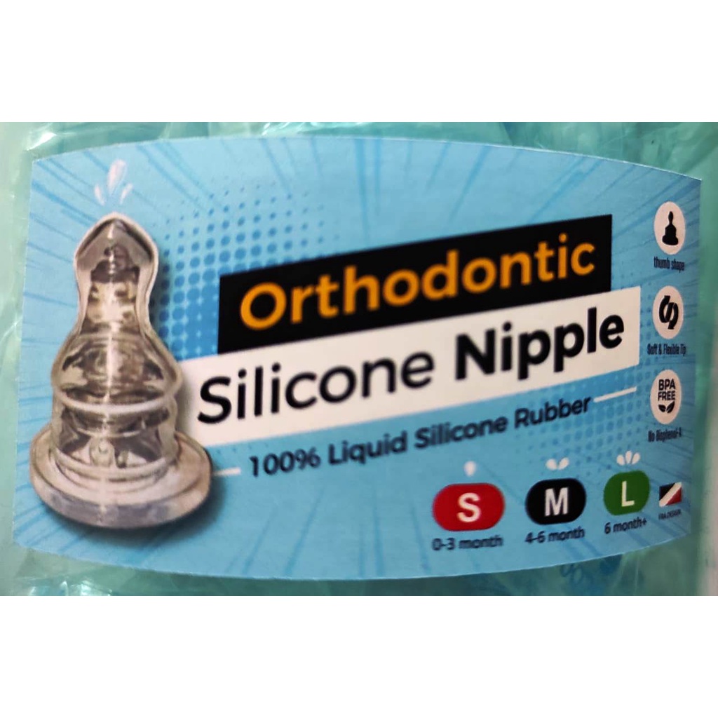 1 TOPLES 36pcs Dot Bayi Gepeng Pang Pang Orthodontic Silicone Nipple