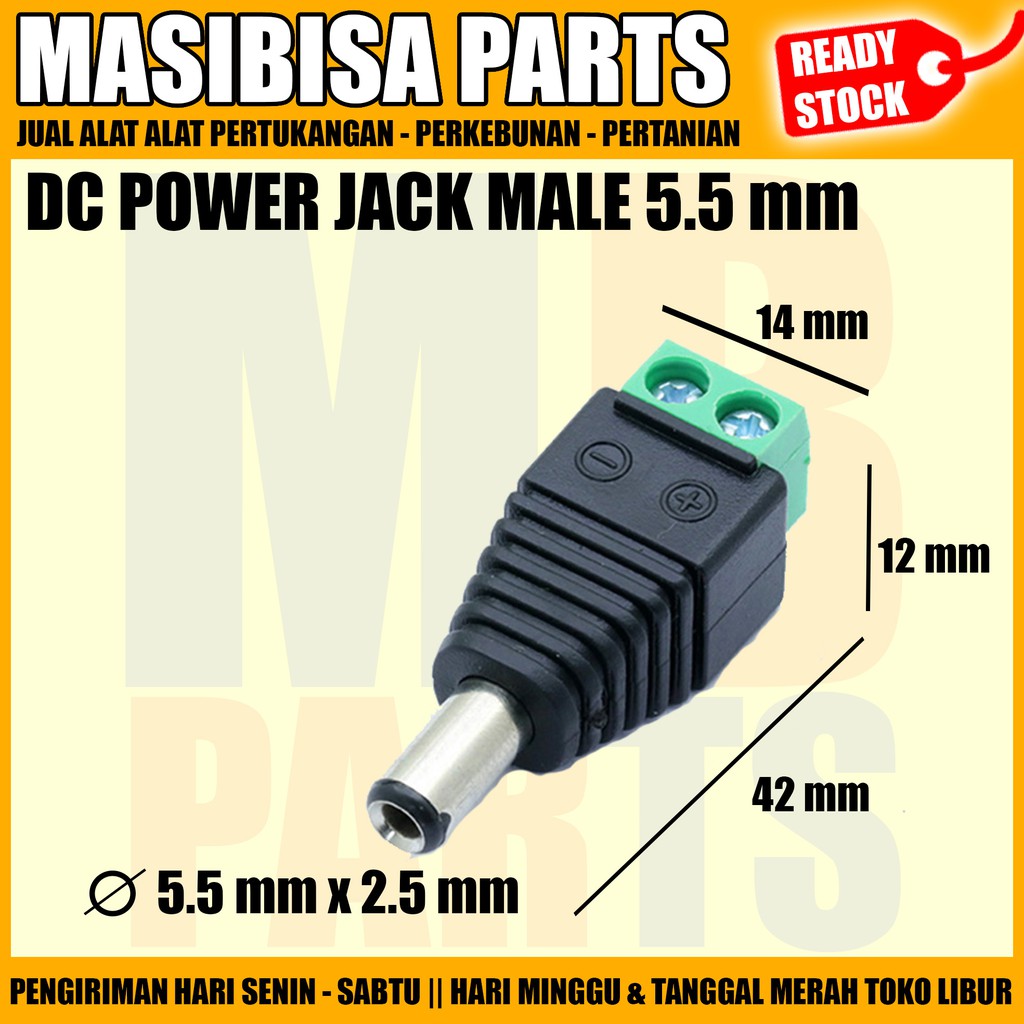 DC JACK / KONEKTOR LISTRIK DC MALE / JANTAN