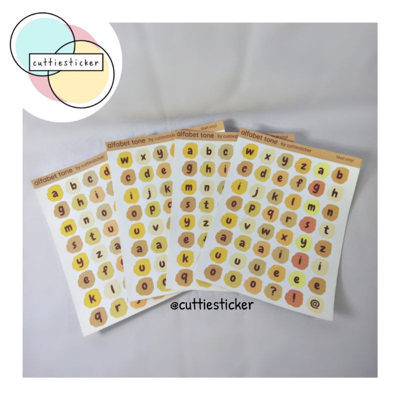 

Sticker Sheet Alfabet Aesthetic | Sticker Huruf | Sticker Lucu | Sticker Aesthetic | Sticker Studygram | Cuttiesticker (96 pcs/2 sheet)