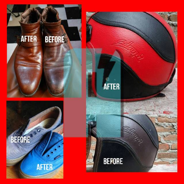 100ml Cat karet sepatu kulit leather repaint shoes efek dope
