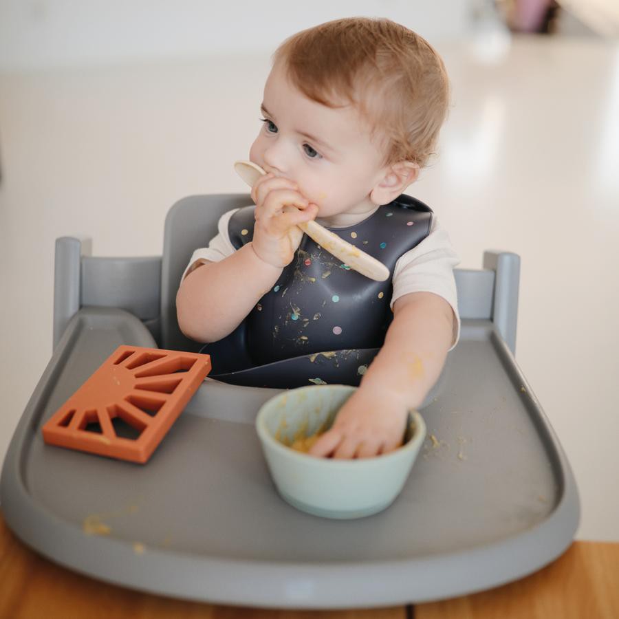 Mushie Silicone Feeding Spoons 2-Pack | Sendok Makan Anak dan Bayi Silikon