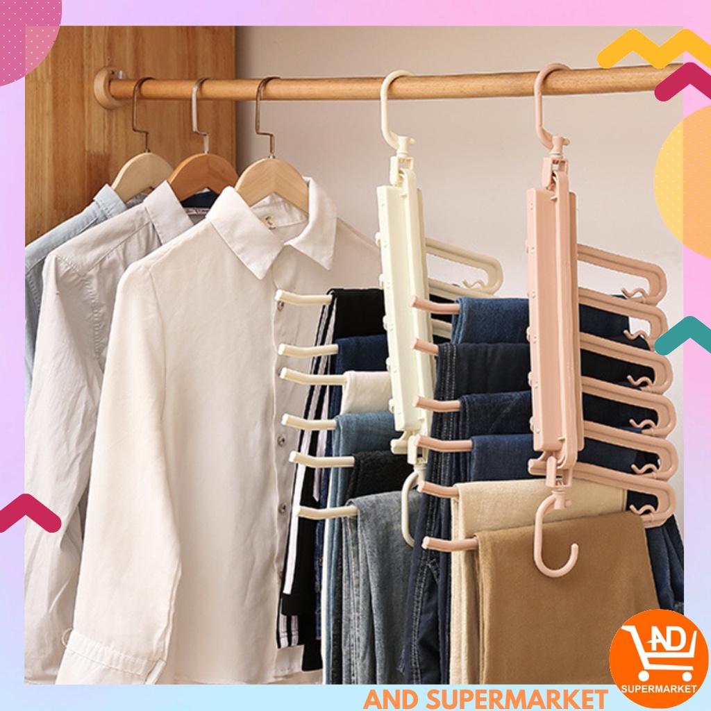 AND - RT-75-HGR Gantungan Baju Multifungsi Kekinian Hanger Baju Import Grosir Murah Batam Terbaru