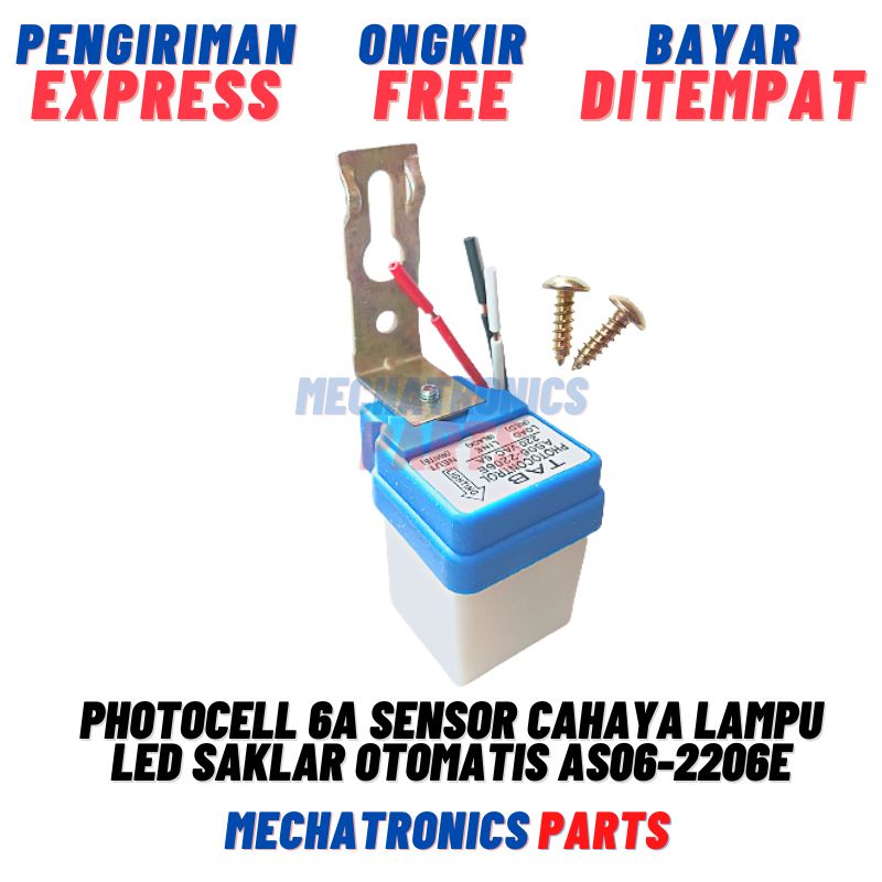 PHOTOCELL 6A 3A FOTOCEL SENSOR CAHAYA LAMPU LED SAKLAR OTOMATIS SIANG MALAM AS06-2206E