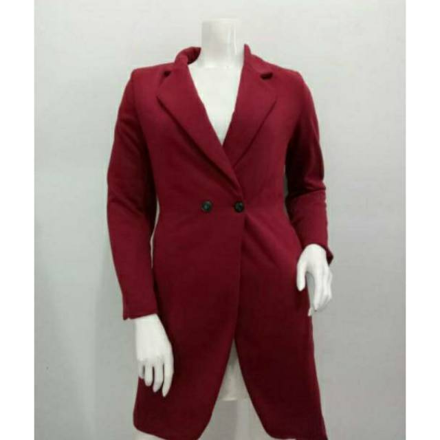 Winter Coat wanita Allison Merah - Coat tebal dan hangat bahan fleece