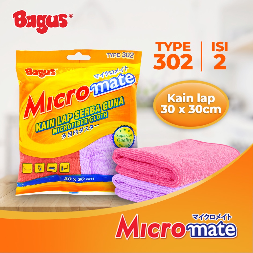 Bagus Micromate Kain Lap Serbaguna 30 x 30cm Isi 2