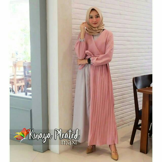 GAMIS NIBRAS BASIC NBC 01 HITAM BAHAN MOSCREPE POLOS CANTIK ADEM BUSUI FRIENDLY MURAH STYLE CASUAL