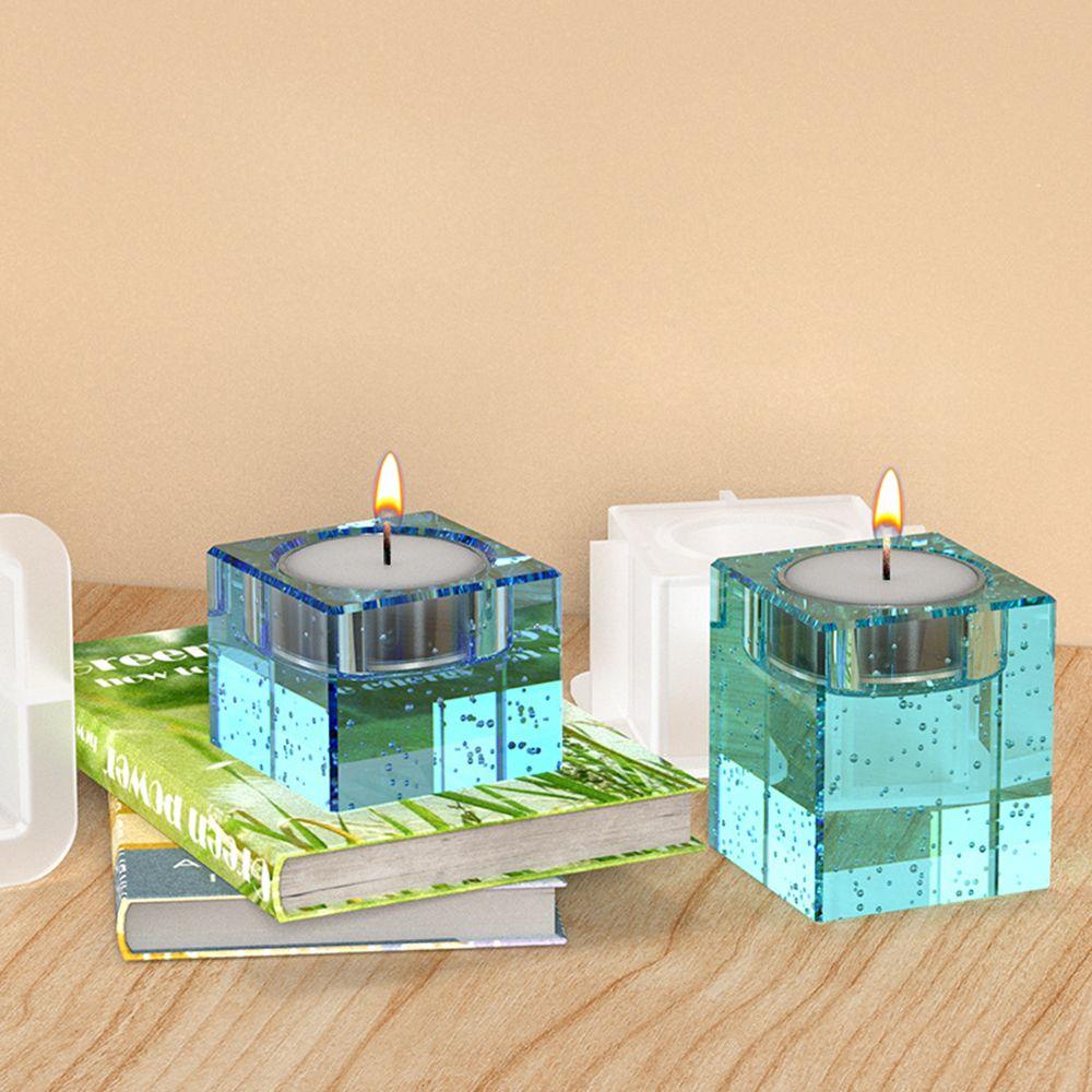 R-flower Candlestick Cetakan Dekorasi Desktop Kerajinan DIY Candle Holder Base Silicone Mold
