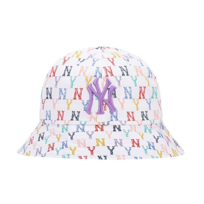 MLB NY Yankees Monogram Rainbow Dome Hat White 100% Authentic