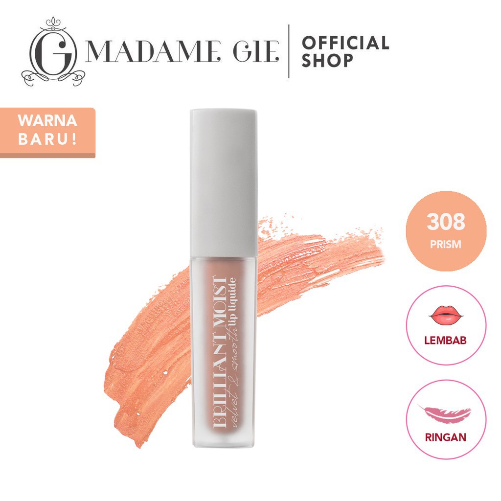 BISA COD Madame Gie Briliant Moist Velvet &amp; Smooth Lip Liquide - Lip Cream