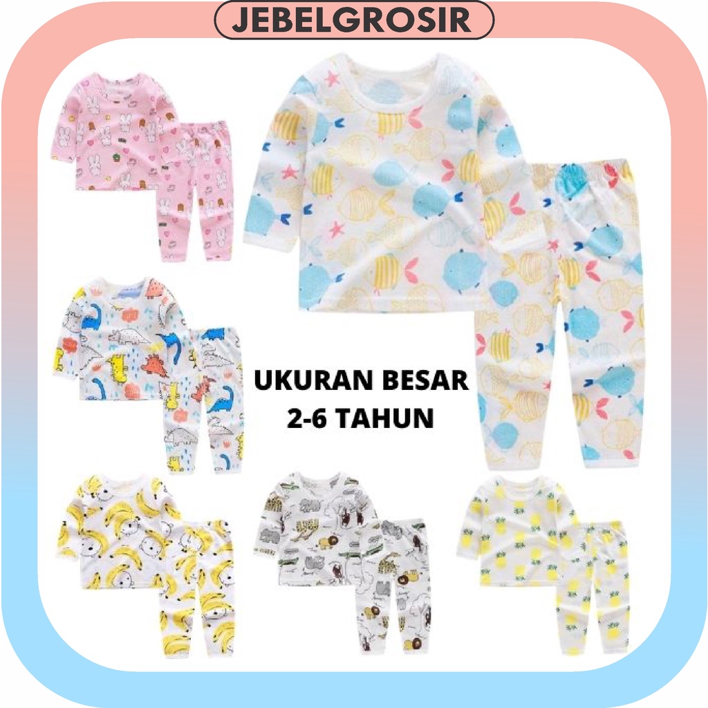 Baju Anak 2 UKURAN BESAR Lengan Panjang Piyama Anak Murah Produk Import 166