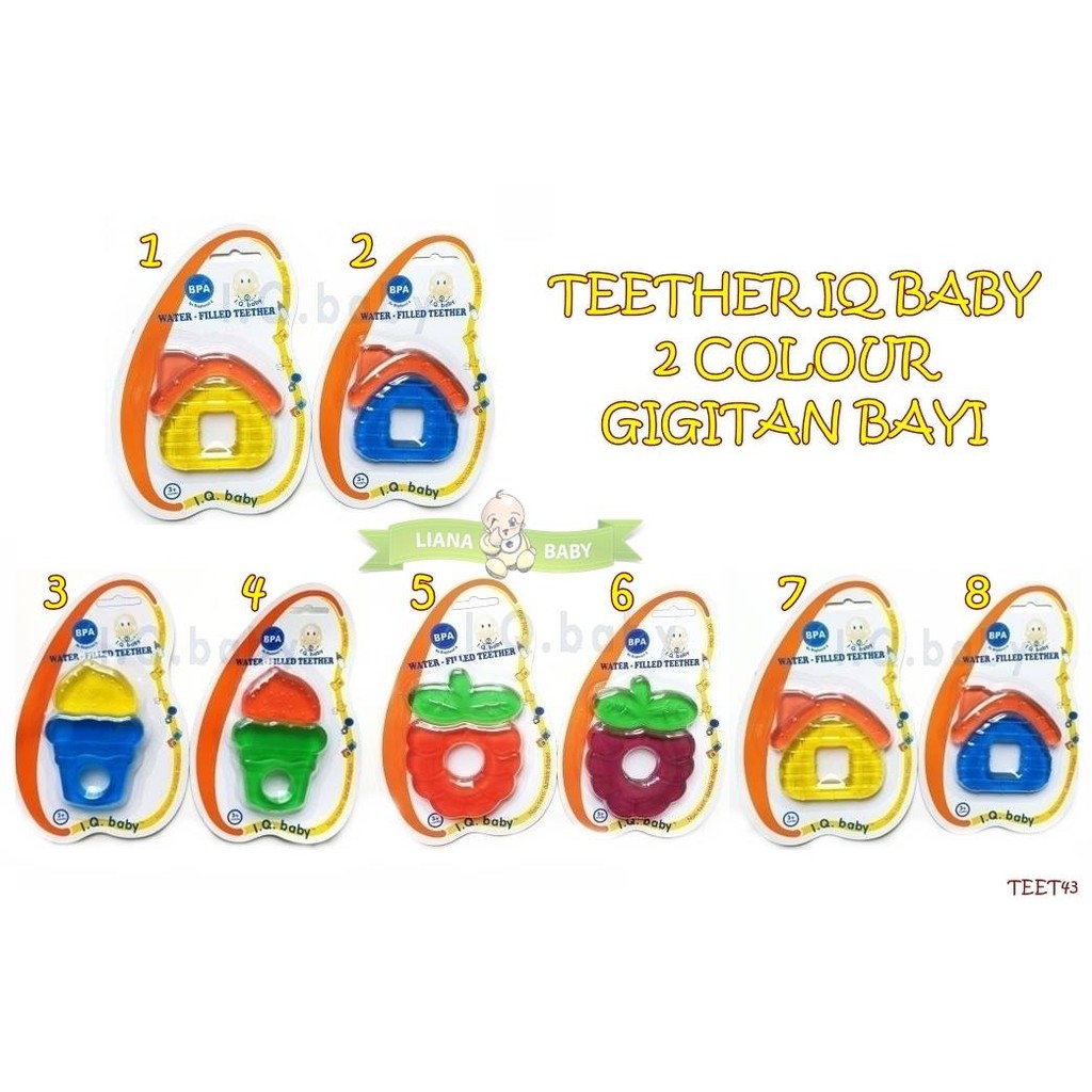 TEET43 TEETHER IQ BABY 2 COLOUR GIGITAN BAYI