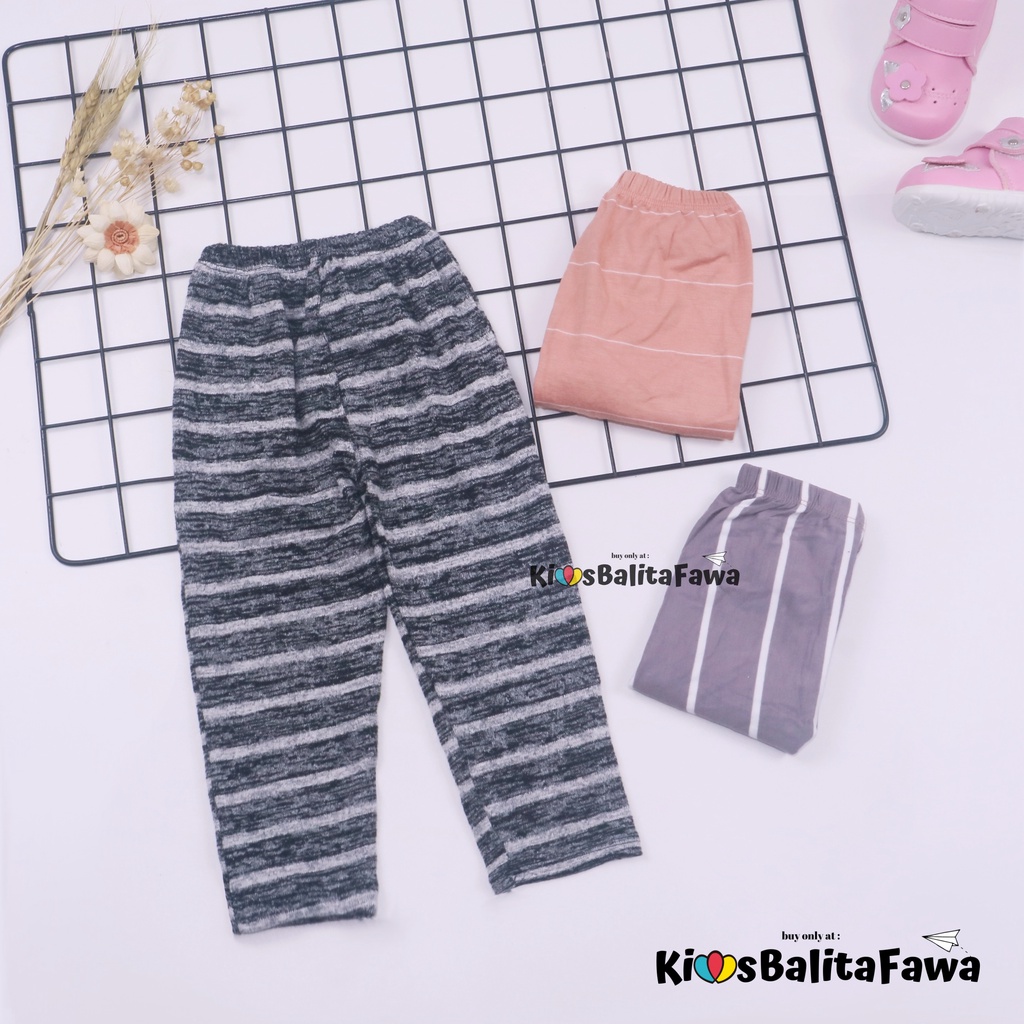 Legging Motif Salur uk 1-2 Tahun / Celana Salur Panjang Anak Perempuan Legging Pants Ketat Adem