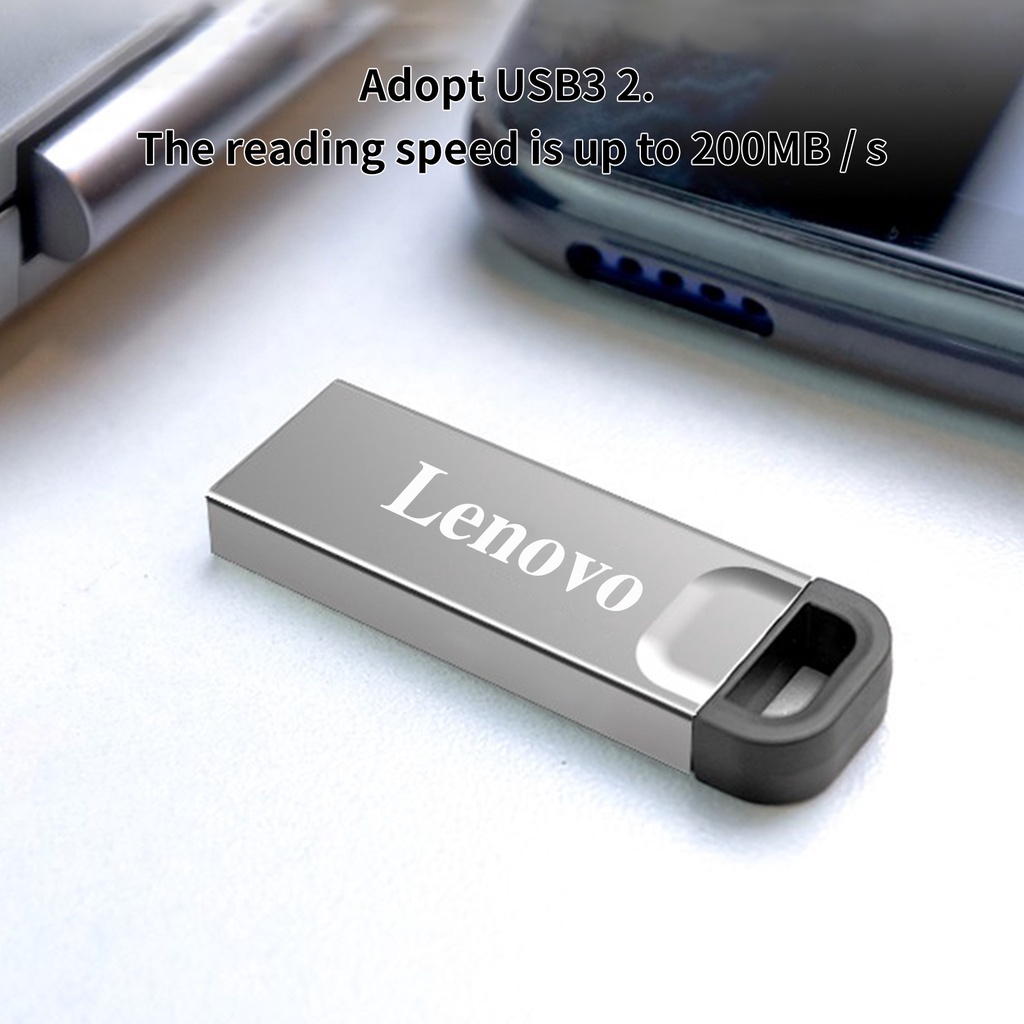 (Huluboy) Lenovo 1TB / 2TB Flashdisk USB Mini Anti Air Plug &amp; Play Untuk PC