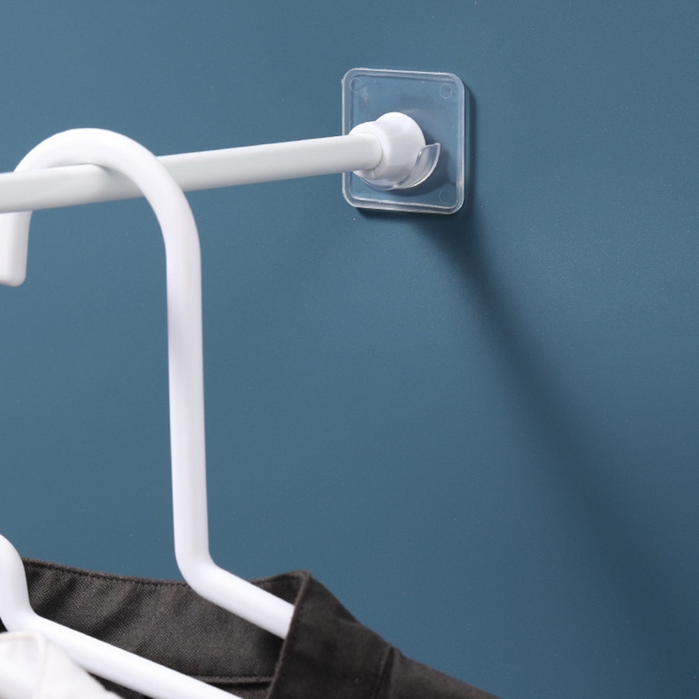 【COD Tangding】2pcs/set Self-adhesive Curtain Rod Holder Wall Hook Telescopic Rod Holder Support Rod Holder Shower Curtain Rod Sticker Holder
