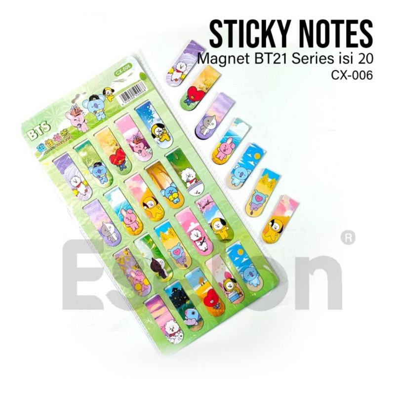 Post it / Memo Stik / Sticky Note Magnet Karakter BTS-1