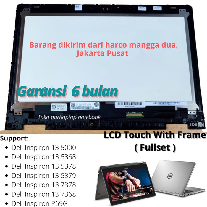 LCD Dell Inspiron 13 5000 5368 5378 5379 7378 7368 P69G new high quality