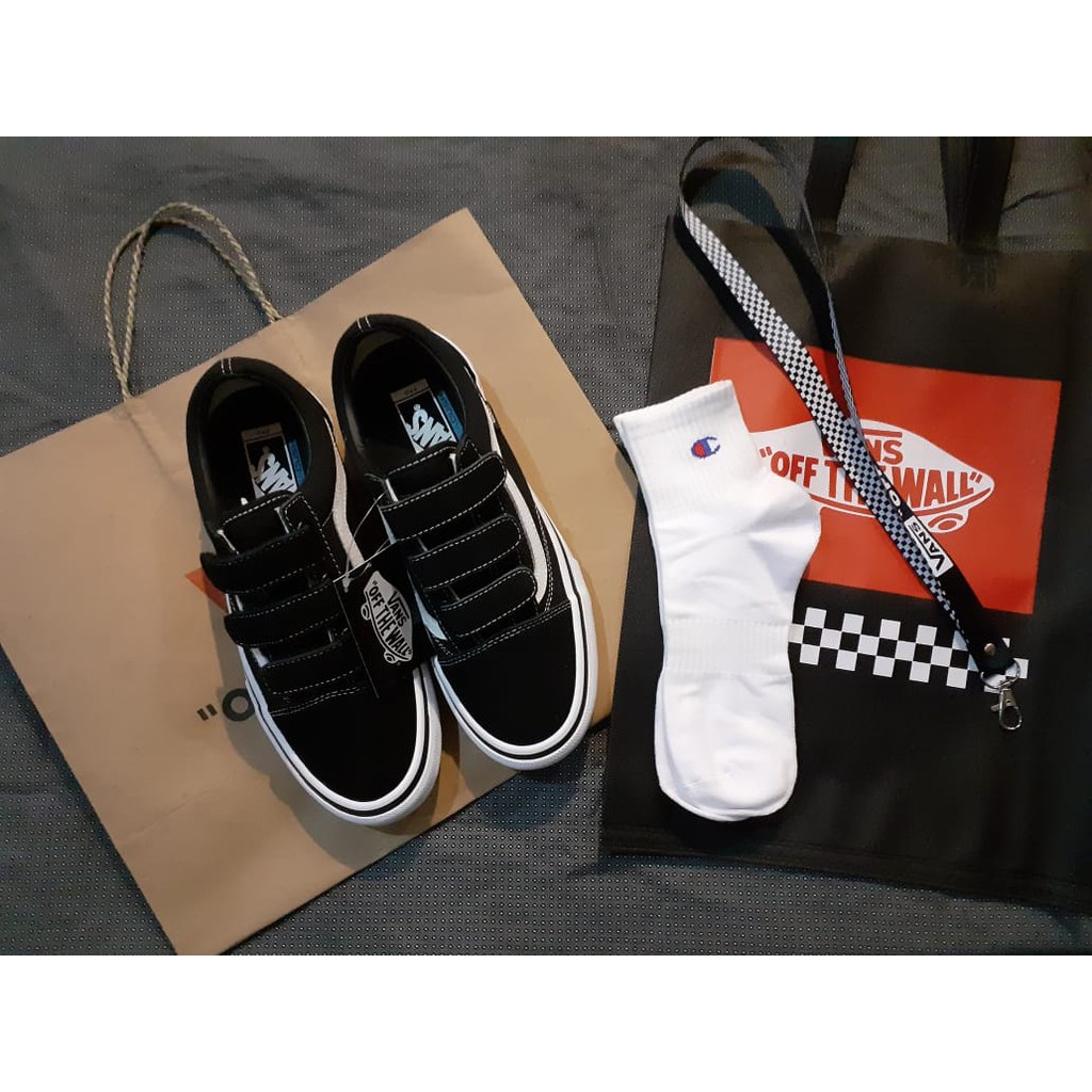 Vans Oldskool Velcro Pro Black White