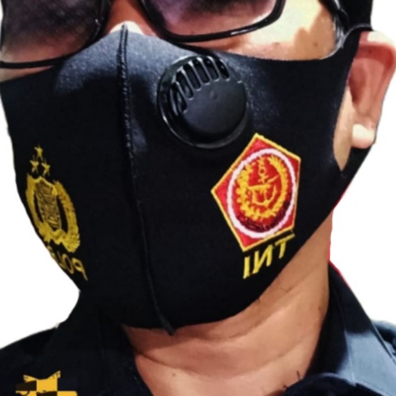 MASKER SCUBA Bordir TNI - POLRI pakai Filter Ventilator