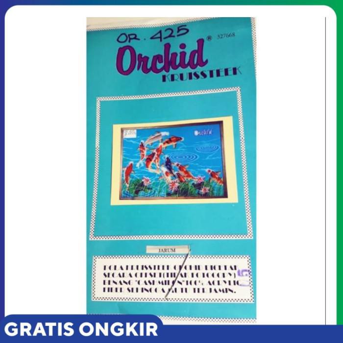 Eishaw | Baru Orchid Kruissteek Kristik 425 Motif Ikan Koi - 1 Set Db Kekinian Terlaris