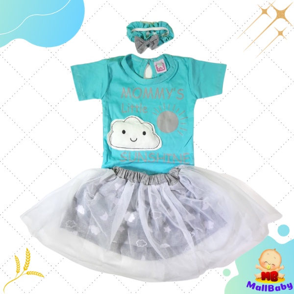 Baju Bayi Perempuan Setelan Jumper Rok Bayi HK