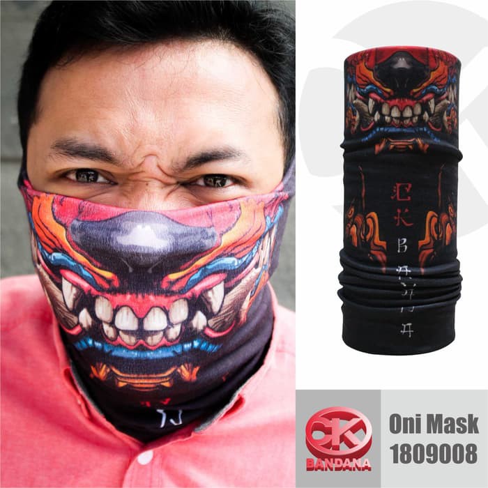 CK Bandana ORIGINAL masker motor biker motif baru oni mask