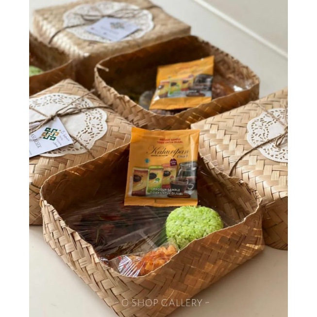 [ Halodul ] BESEK BAMBU 20X20 MURAH SEPASANG / BESEK ANYAMAN BAMBU / BOX MAKANAN /TEMPAT MAKANAN | b
