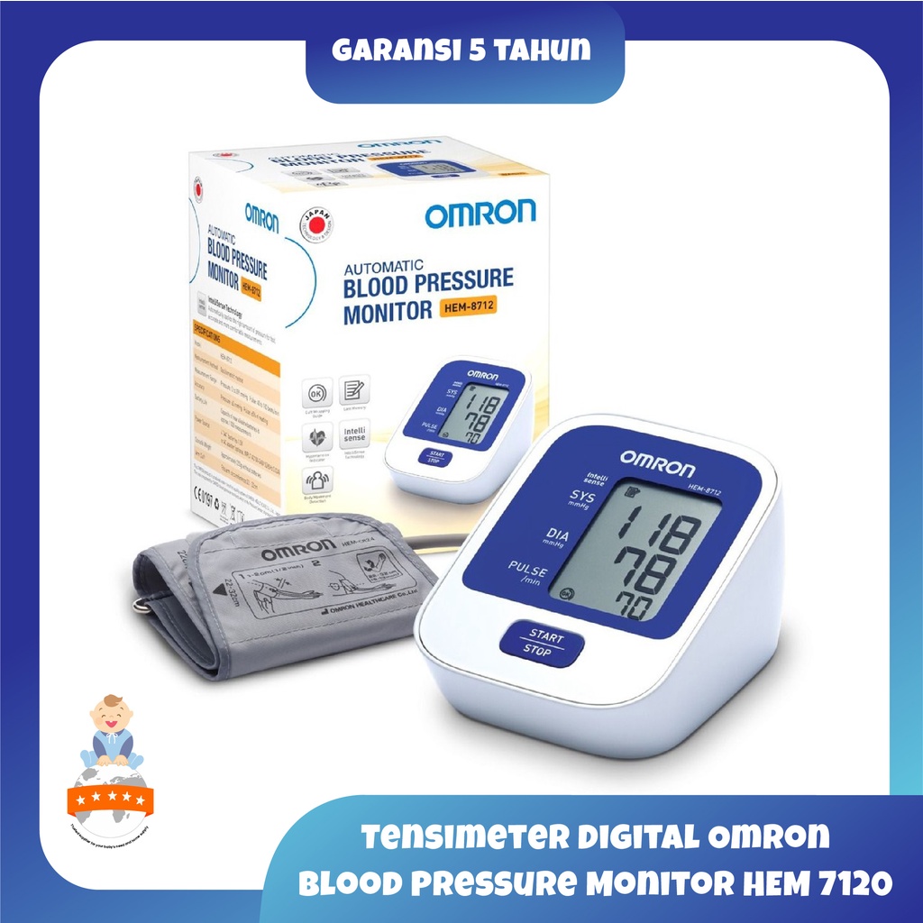 Tensimeter Digital Omron Blood Pressure Monitor HEM 7120 Garansi 5 Thn