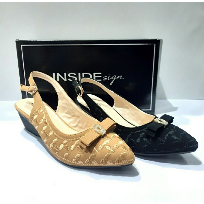 Sepatu Sandal Wedges Tali Wanita Import INSIDE