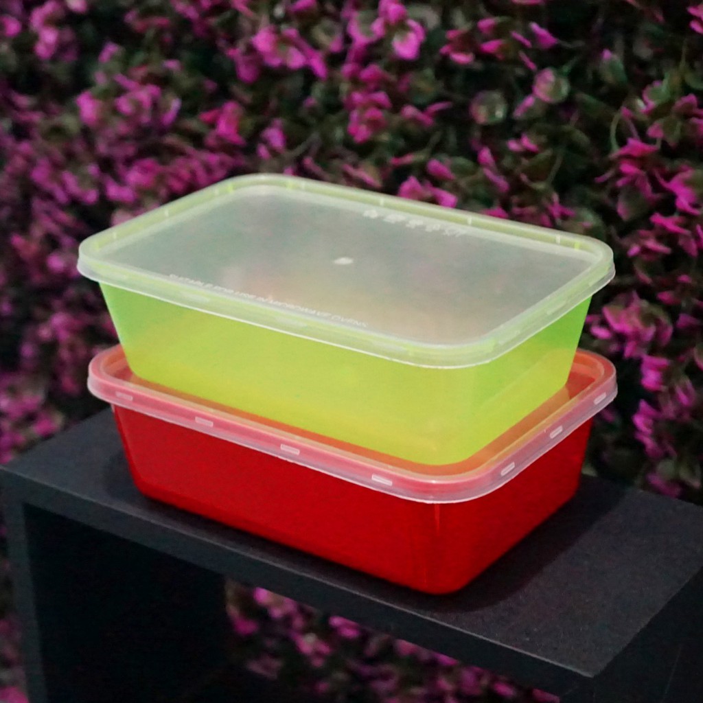Thinwall / Kotak Makanan Persegi Panjang Warna 650ml