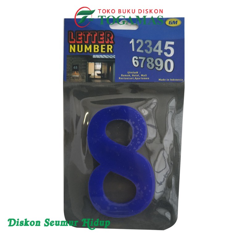 

GM LABEL ACRYLIC ANGKA 8 TEMPEL 10CM