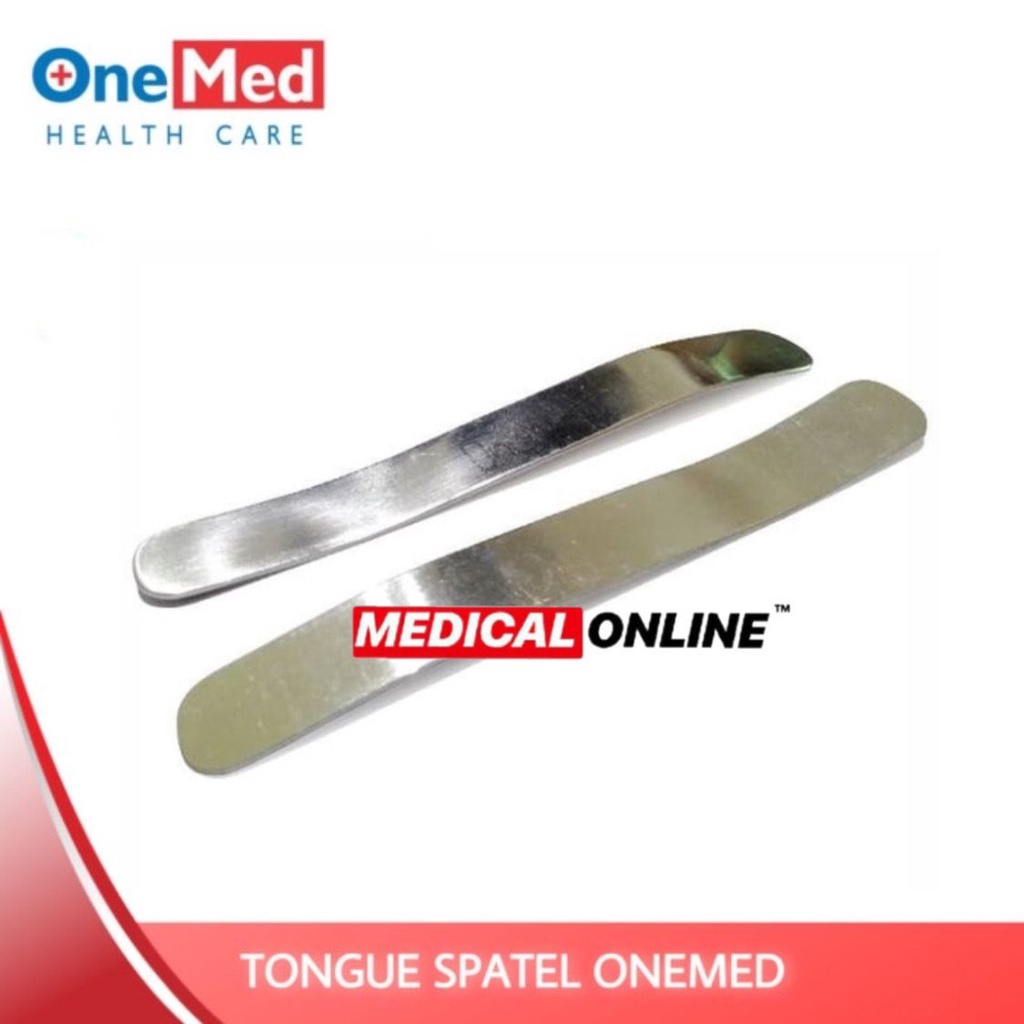 TONGUE SPATEL POLOS SPATULA LIDAH STAINLESS STEEL ONEMED MEDICALONLINE MEDICAL ONLINE