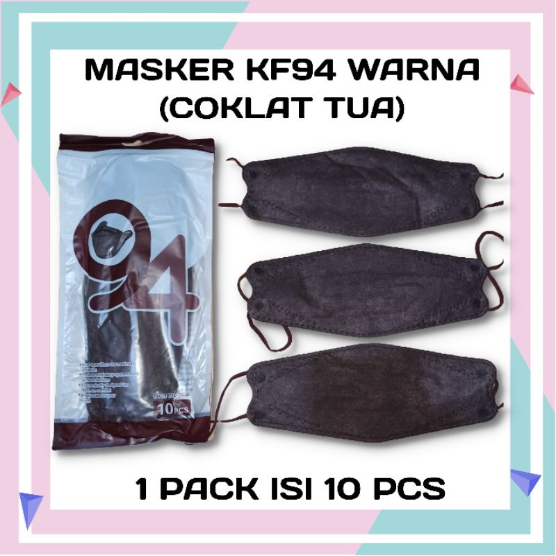 Masker Kf94 isi 50pcs 4ply High Quality Bahan Nyaman dan Lembut Semarang-KF94 ISI 50 COKLAT