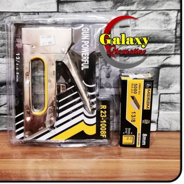 

Hot Sale Staples / Steples / Staper Tembak / Staples Jok Kulit Gun - Bahan Besi .,