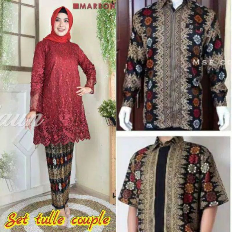 COD COUPLE TUNIK TULLE/COUPLE BATIK/COUPLE TUNANGAN