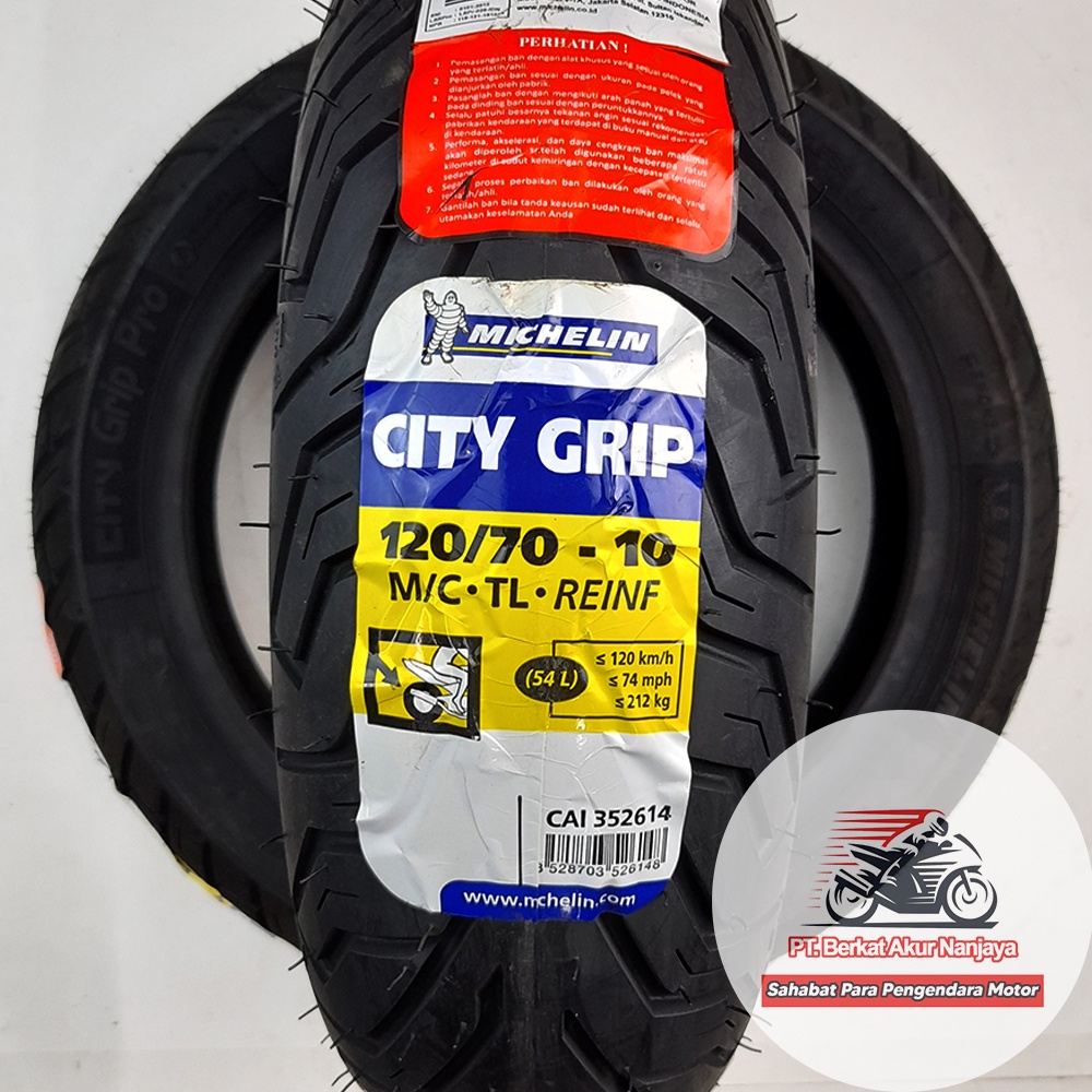 Jual Ban Michelin City Grip Tubeless Bonus Pentil Untuk Motor