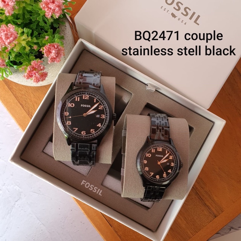 JAM TANGAN FOSSIL COUPLE BLACK BQ2471 ORI