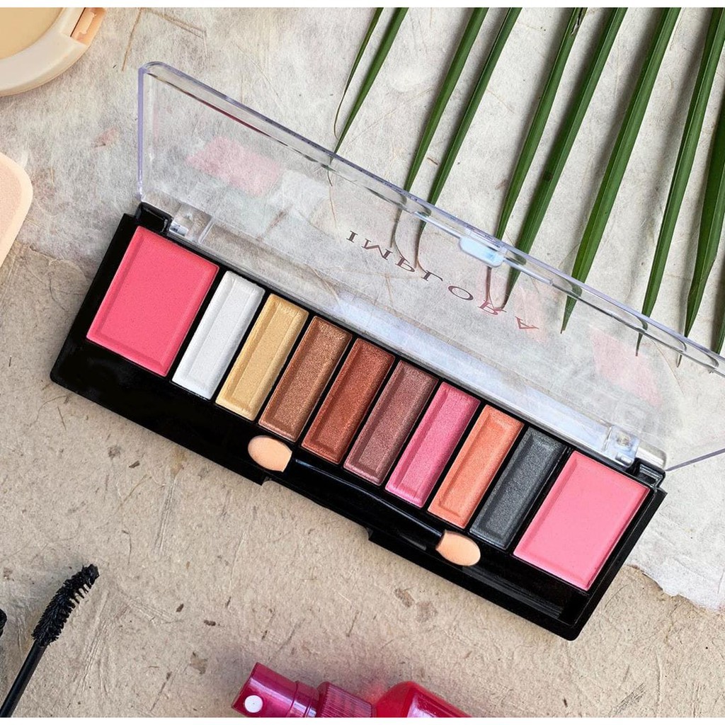 IMPLORA Eyeshadow Palette + Blush On 10 Colour (7602)