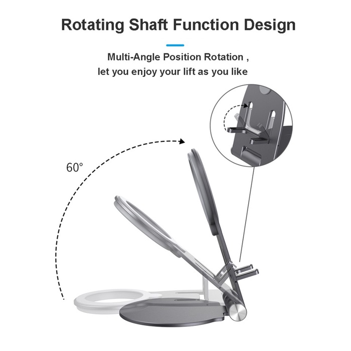 Holder Stand Lipat Smartphone Standing Besi Aluminium Alloy MR-ZJG21 Holder Magsafe Universal