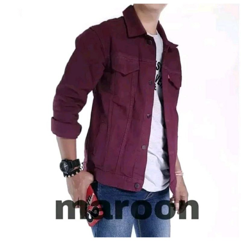 Jaket jeans pria keren / jaket jeans murah / jaket jeans pria mantap